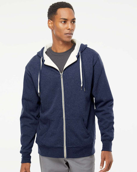 Independent Trading Co. Unisex Sherpa Lined Hooded Sweatshirt
