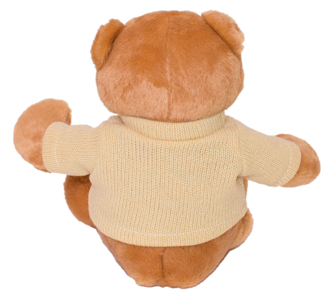 11" Sammy Bear w/Machine Knit Embroidered Sweater