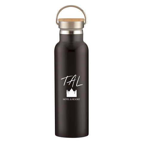 21 Oz. Liberty Stainless Steel Bottle With Wood Lid