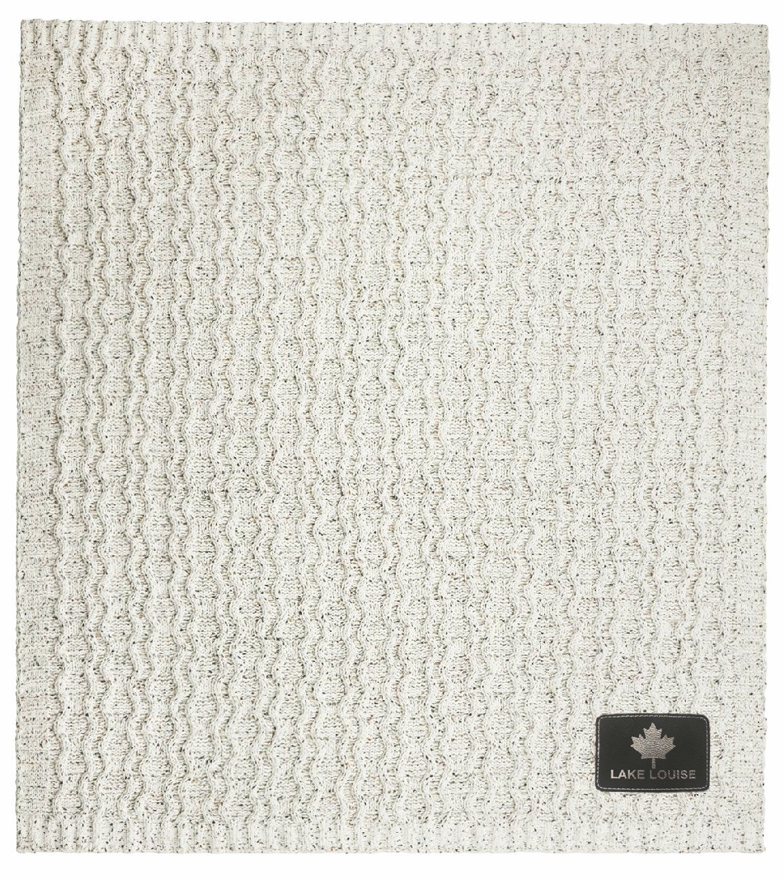 24 Hr Express Ship - Heather Cable Knit Chenille Blanket, 50x60, with Lasered logo patch