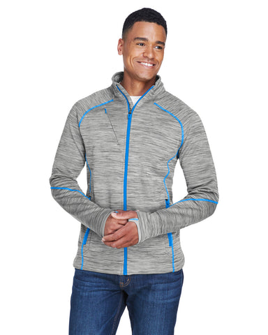 000188 NORTH END SPORT RED Men's Flux Mélange Bonded Fleece Jacket