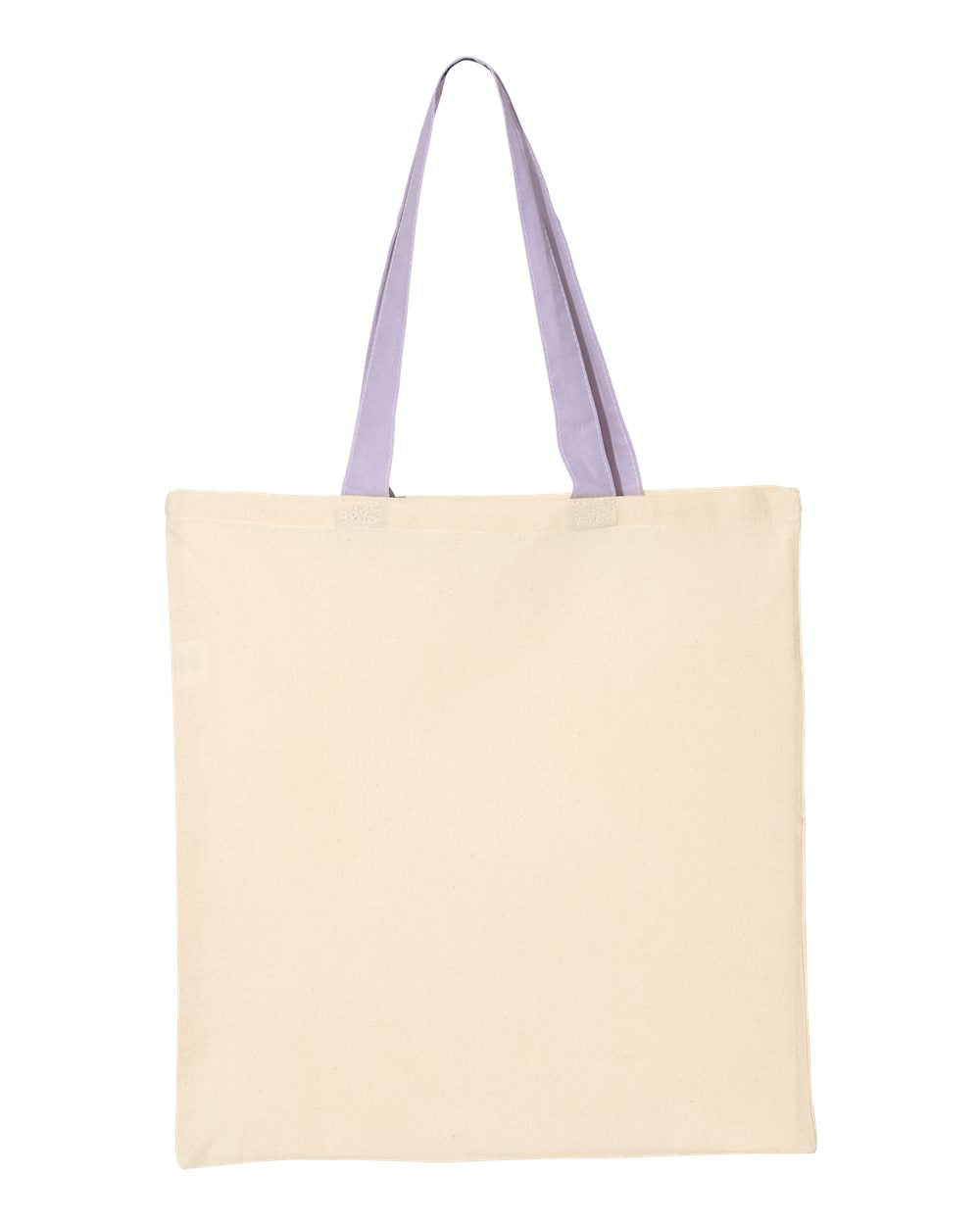 Q-Tees™ Economical Tote w/Contrast-Color Handles
