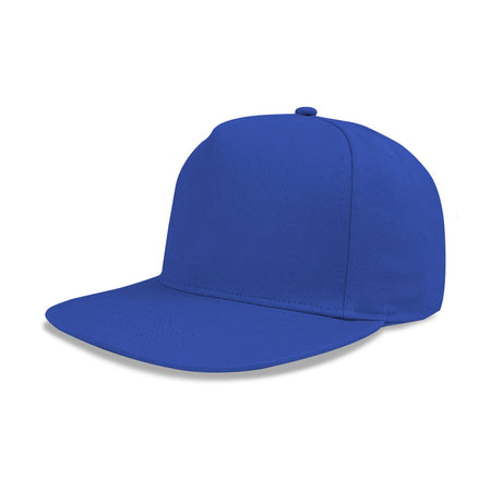 Deluxe 5 Panel Constructed Cotton Twill Flat Bill Cap