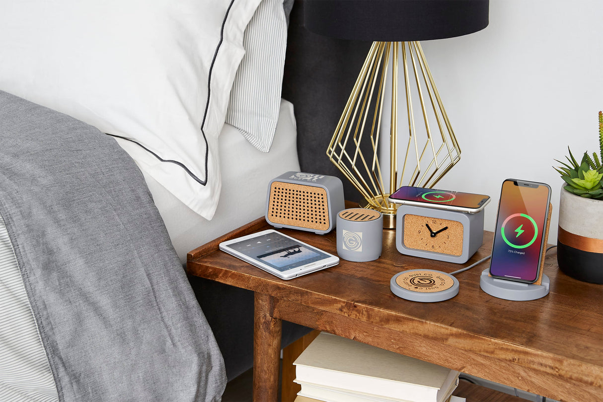 Set in Stone Wireless Charging Desk Clock