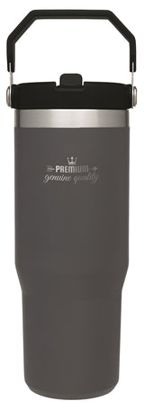Stanley® IceFlow 30oz Flip Straw Tumbler, grey - Etched