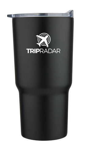 Sidley 30oz double wall stainless steel mug with push on lid, black