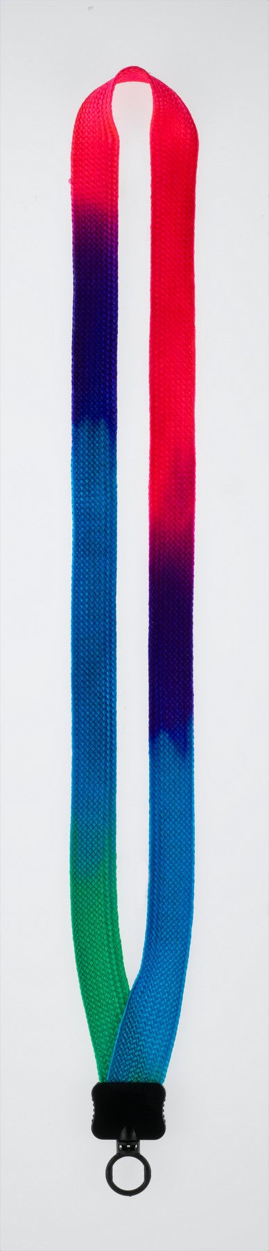 ¬æ" Tie Dye Lanyard w/Plastic Clamshell & O-Ring