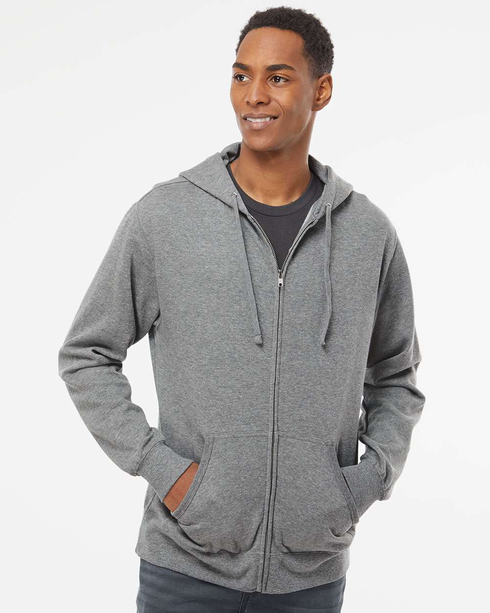 Independent Trading Co. Full Zip Hooded Sweatshirt