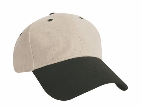 Constructed Heavy-Brushed Cotton Twill Cap (2-Tone)