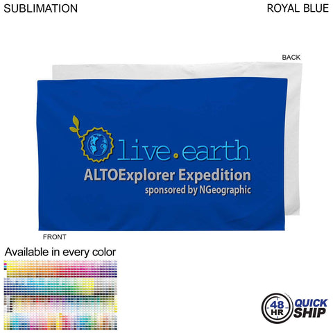 48 Hr Quick Ship - Plush Velour Terry Cotton Blend Colored Hand, Fitness Towel, 15x25, Sublimated