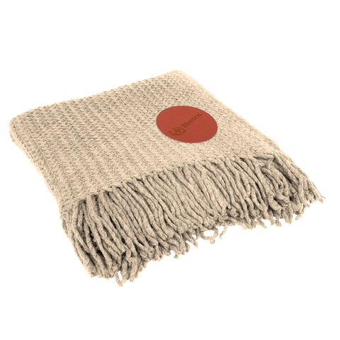 Chunky Knit Blanket With Fringe