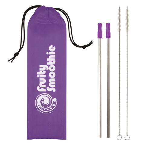 2-pack Stainless Steel Straw Kit