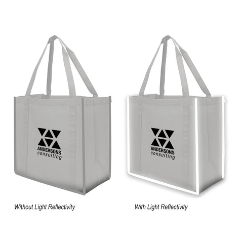 Reflective Large Grocery Tote Bag