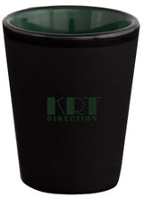 Mug Shots 1.5oz 2tone black/dark green ceramic shot glass