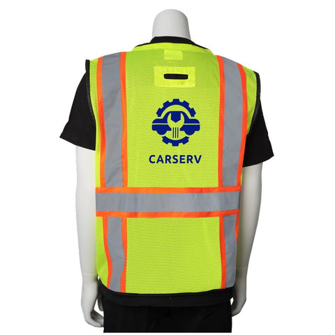 Two-Tone 11 Pocket Tech-Ready Mesh Surveyors Vest