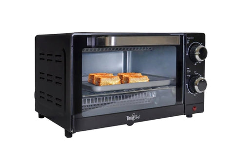 Total Chef 4-Slice Toaster Oven, Black
