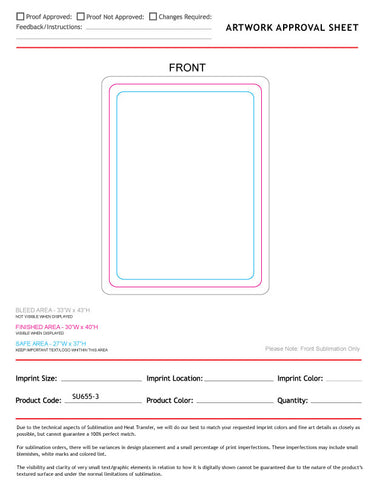 Personalized Ultra Soft and Smooth Microfleece Baby Blanket, 30x40, Sublimated Edge to Edge 1 side