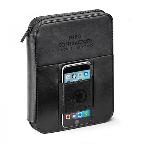 A5 ZIP JOURNAL WITH 5,000 mAh WIRELESS CHARGING POWER BANK INCLUDES UL CERTIFIED BATTERY