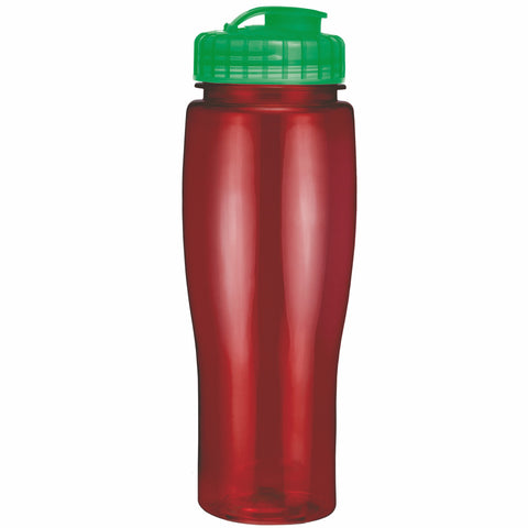24 Oz. Contour Translucent Bottle w/ Flip Top Lid
