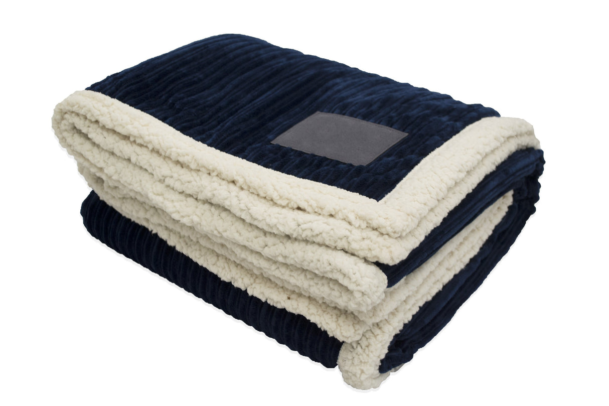 Corduroy Lambswool Throw (Laser Patch)