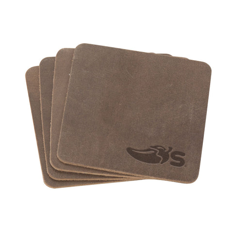 TANNER Set of 4 Leather Coasters