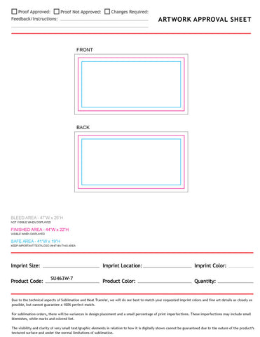 Absorbent Microfiber Dri-Lite Terry Beach, Travel Towel, 22x44, Sublimated Edge to Edge 2 sides