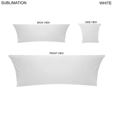 Sublimated Stretch Curved Fit Table Throw for 8ft table, 4 sided, Closed back