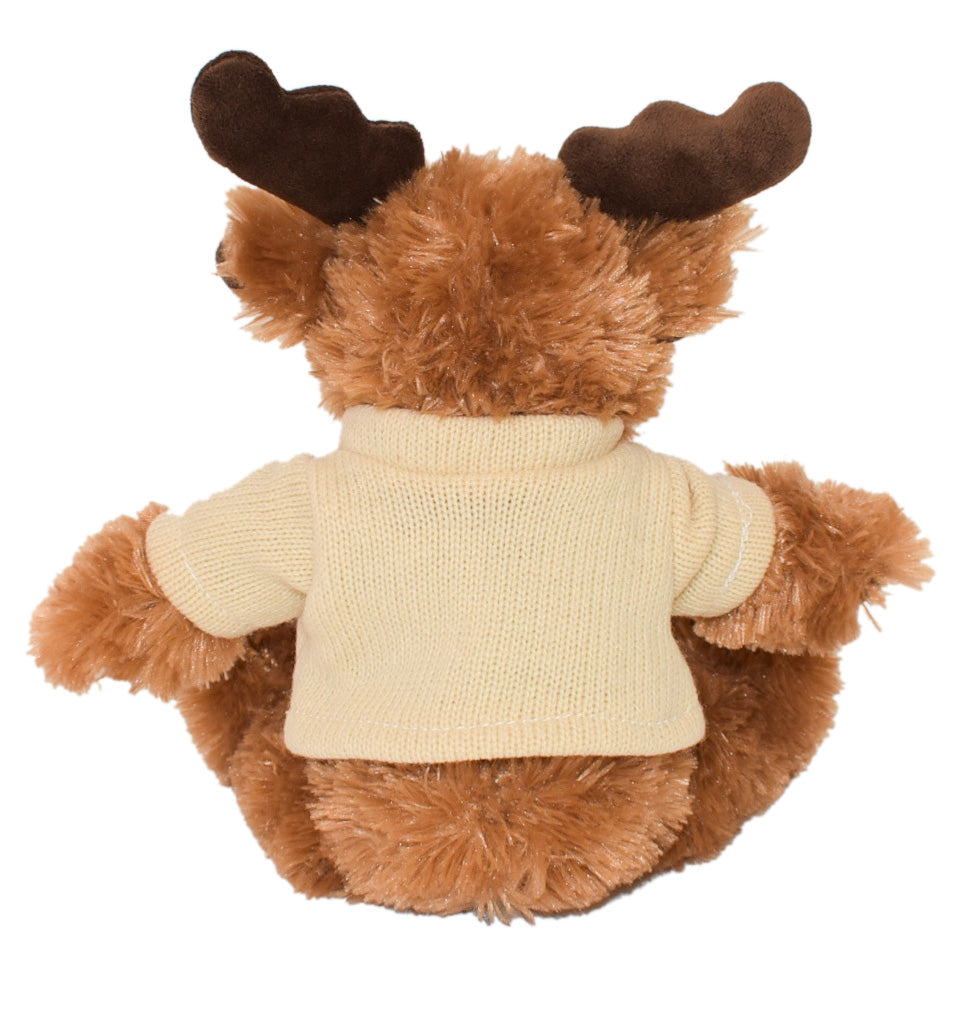 11" Morris Moose w/Machine Knit Embroidered Sweater