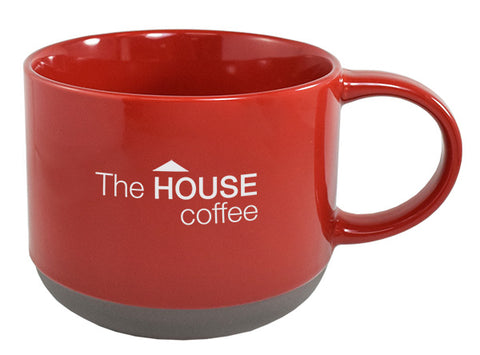 Alana 17oz mug red/grey bottom trim in a Ripple gift box