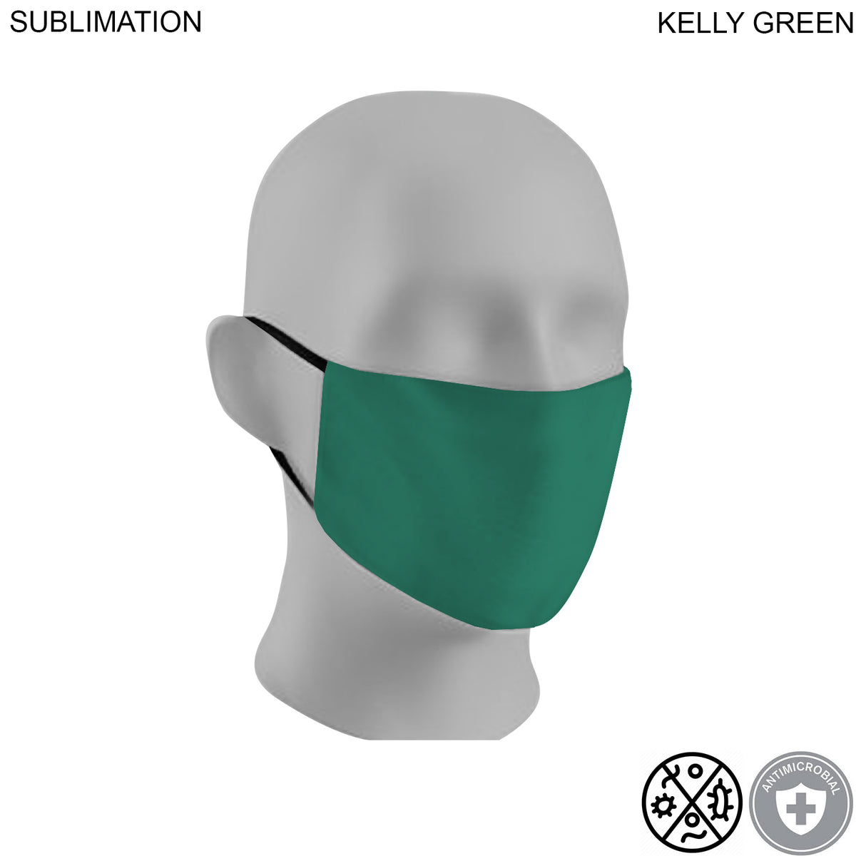Sublimated 2ply Antimicrobial Cloth Face Mask Available In EVERY COLOR