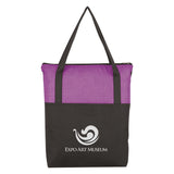 Crosshatch Non-woven Zippered Tote Bag