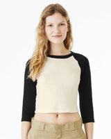 Bella+Canvas Women's Micro Rib 3/4 Raglan Sleeve Baby Tee