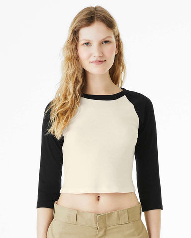 Bella+Canvas Women's Micro Rib 3/4 Raglan Sleeve Baby Tee