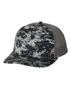 000458 Richardson® Patterned Snapback Trucker Cap