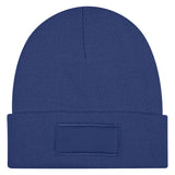 Patch Knit Beanie With Cuff