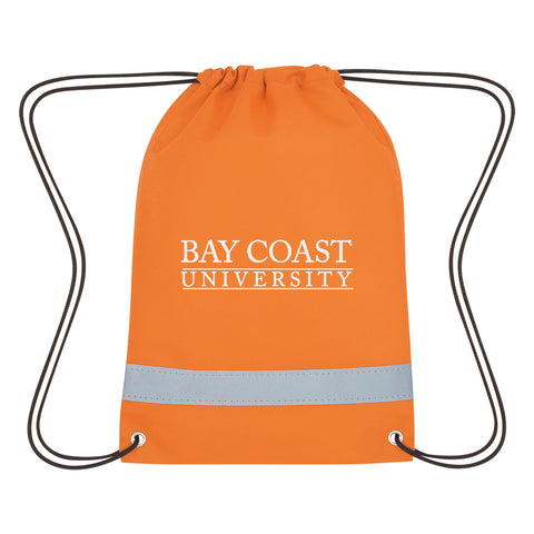Lil' Bit Reflective Non-woven Drawstring Bag