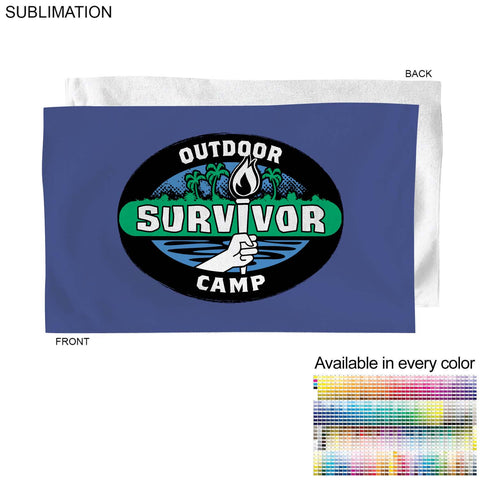 Survivor Themed Sublimated Microfiber Sports hand towel, 15