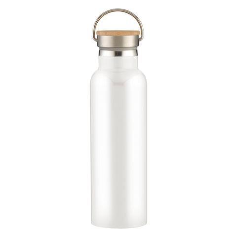 21 Oz. Full Laser Tipton Stainless Steel Bottle With Bamboo Lid