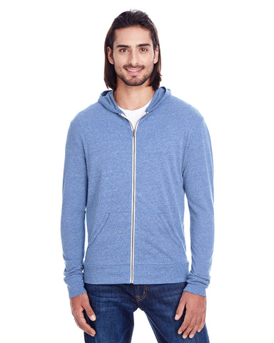 000236 THREADFAST Unisex Triblend Full-Zip Light Hoodie