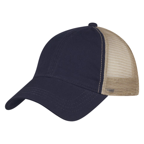 Washed Cotton Mesh Back Cap