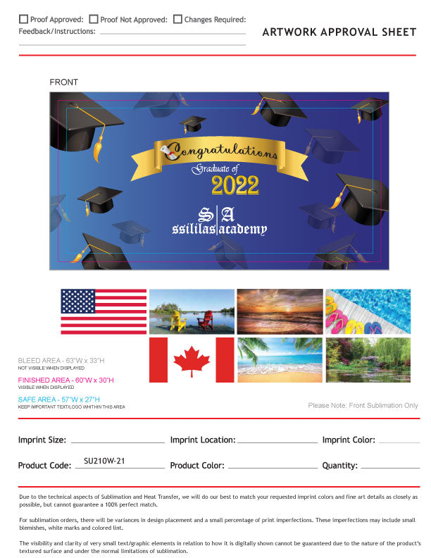 Stock Design Sublimated, Absorbent Microfiber Dri-Lite Terry Beach, Shower Towel, 30x60