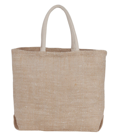 Herringbone Jute Tote