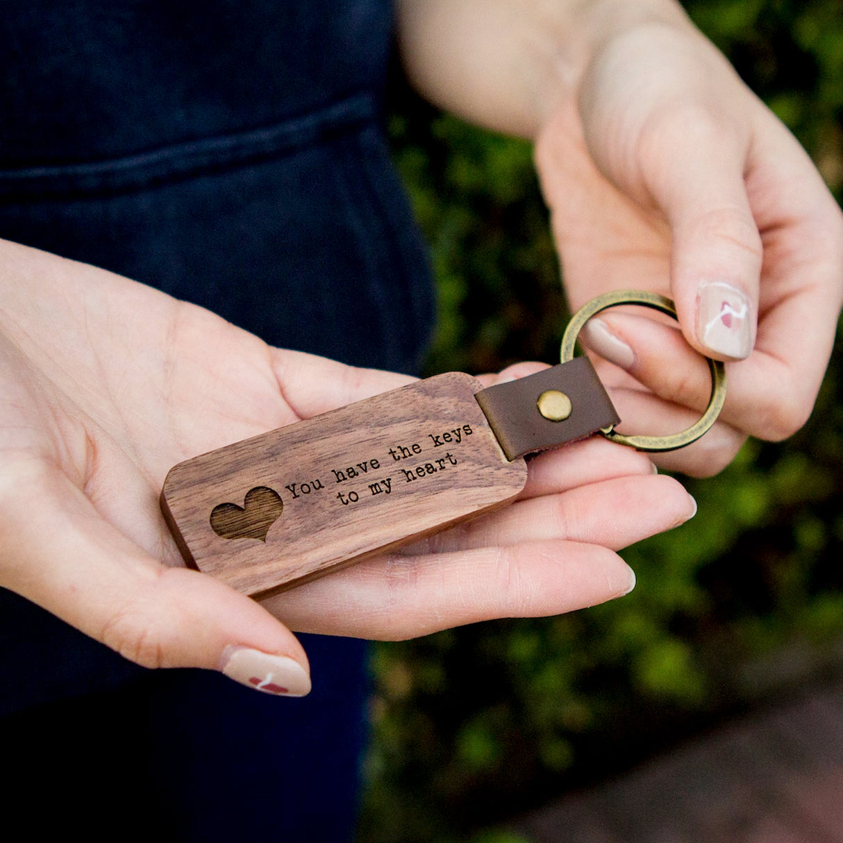 Engraved Wooden Keychain
