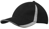 Brushed Heavy Cotton Cap w/Peak & Crown Inserts