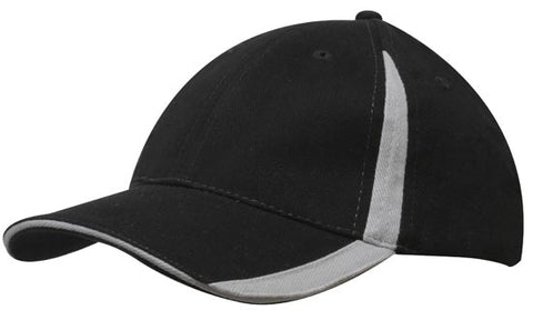 Brushed Heavy Cotton Cap w/Peak & Crown Inserts