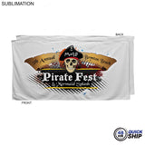 48Hr Quick Ship -Absorbent Microfiber Dri-Lite Terry White Beach Towel, 30x60, Sublimated