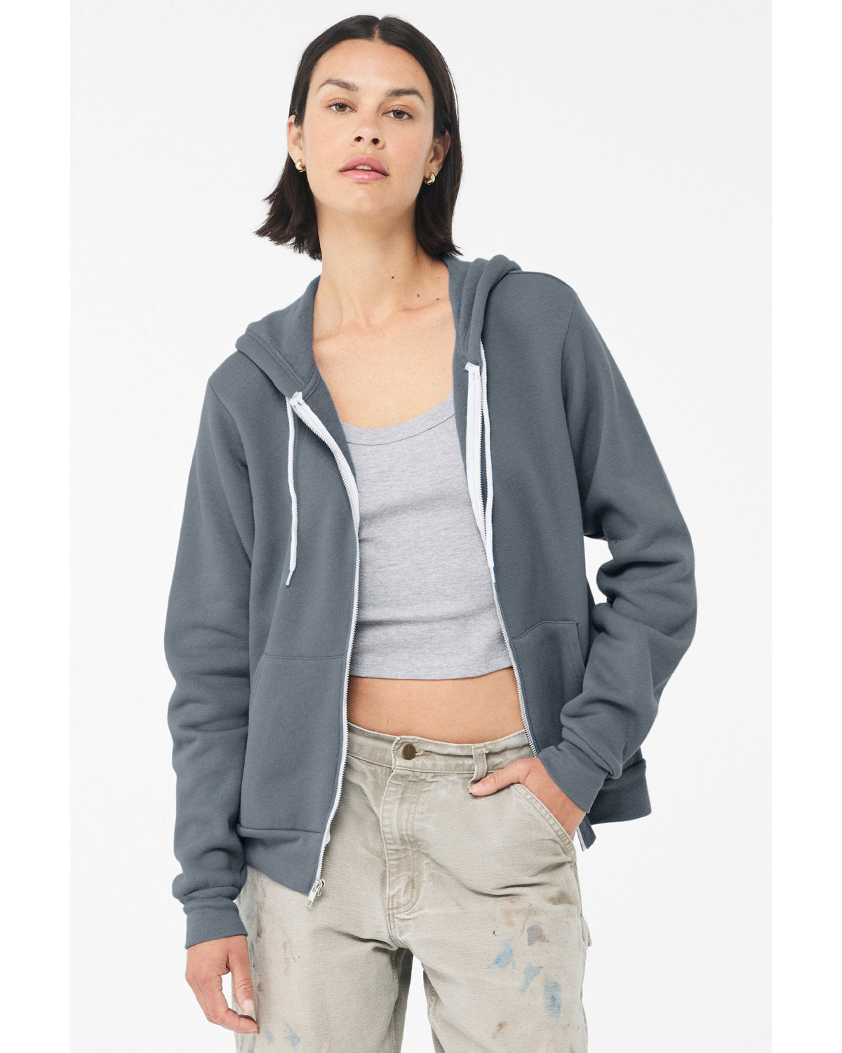 BELLA+CANVAS Unisex Sponge Fleece Full-Zip Hooded Sweatshirt
