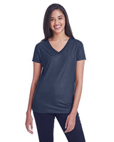 THREADFAST Ladies' Liquid Jersey V-Neck T-Shirt