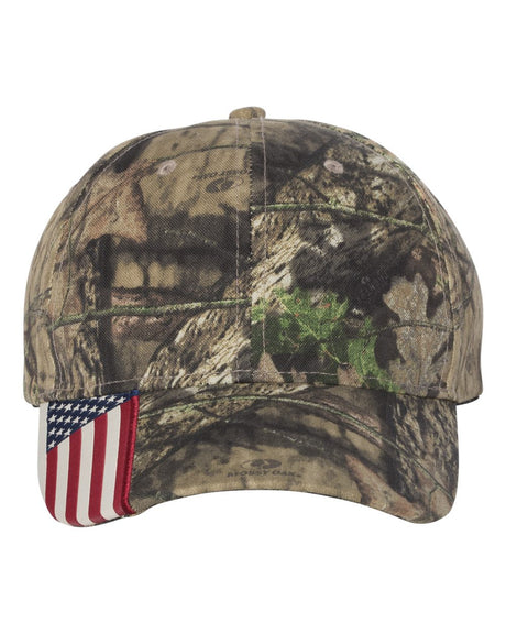 Outdoor Cap Camouflage w/Flag Visor Cap