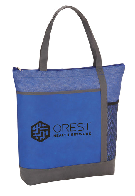 Chrome Non-Woven Zipper Convention Tote